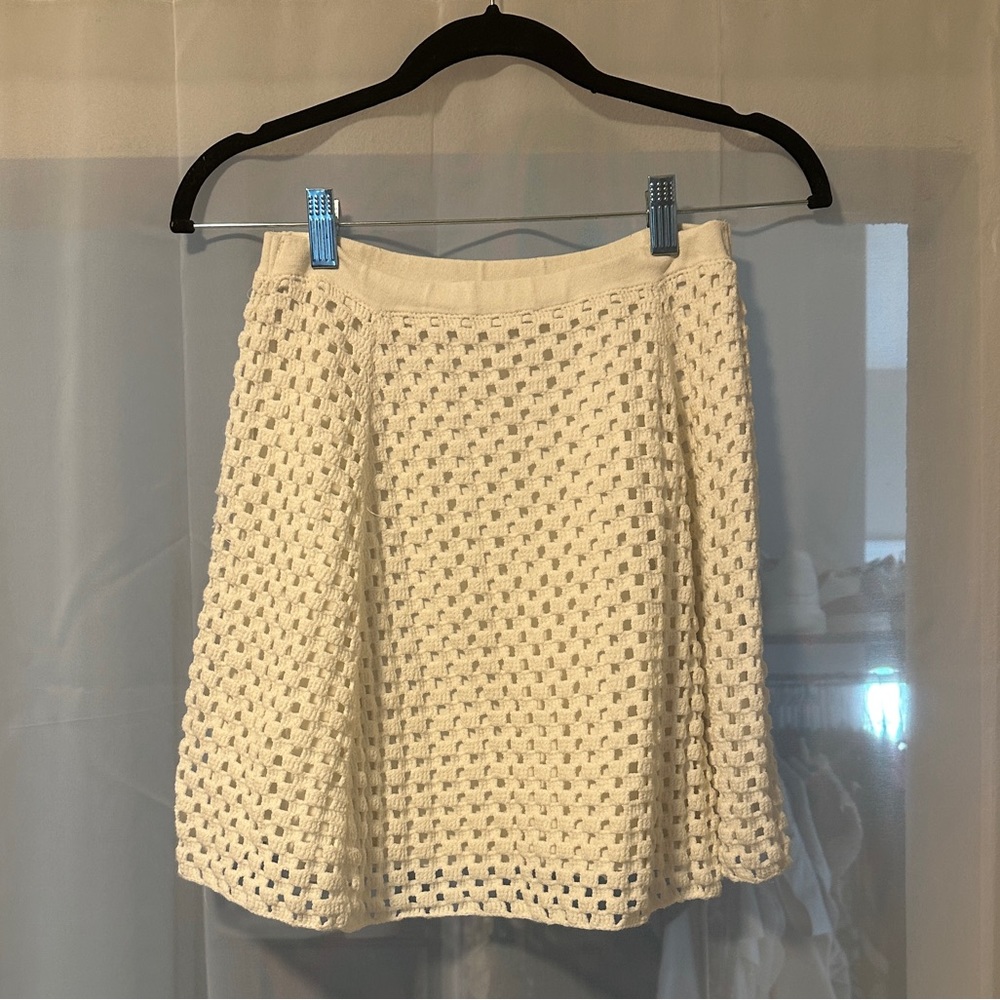 Theory Crochet Fit and Flare Skirt Small
